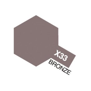 X-33 Bronze, Acrylic Mini 10 ml (penselmaling, blank) - Tamiya